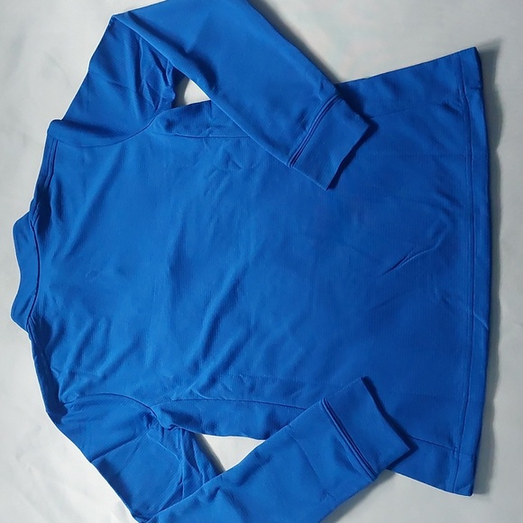 Nike Running Shirt Womens Blue Dri-Fit 1/2 Zip Mock Neck Long Sleeve Size L - Picture 3 of 10